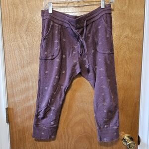 Kate Quinn Womens Large Purple Planets Joggers